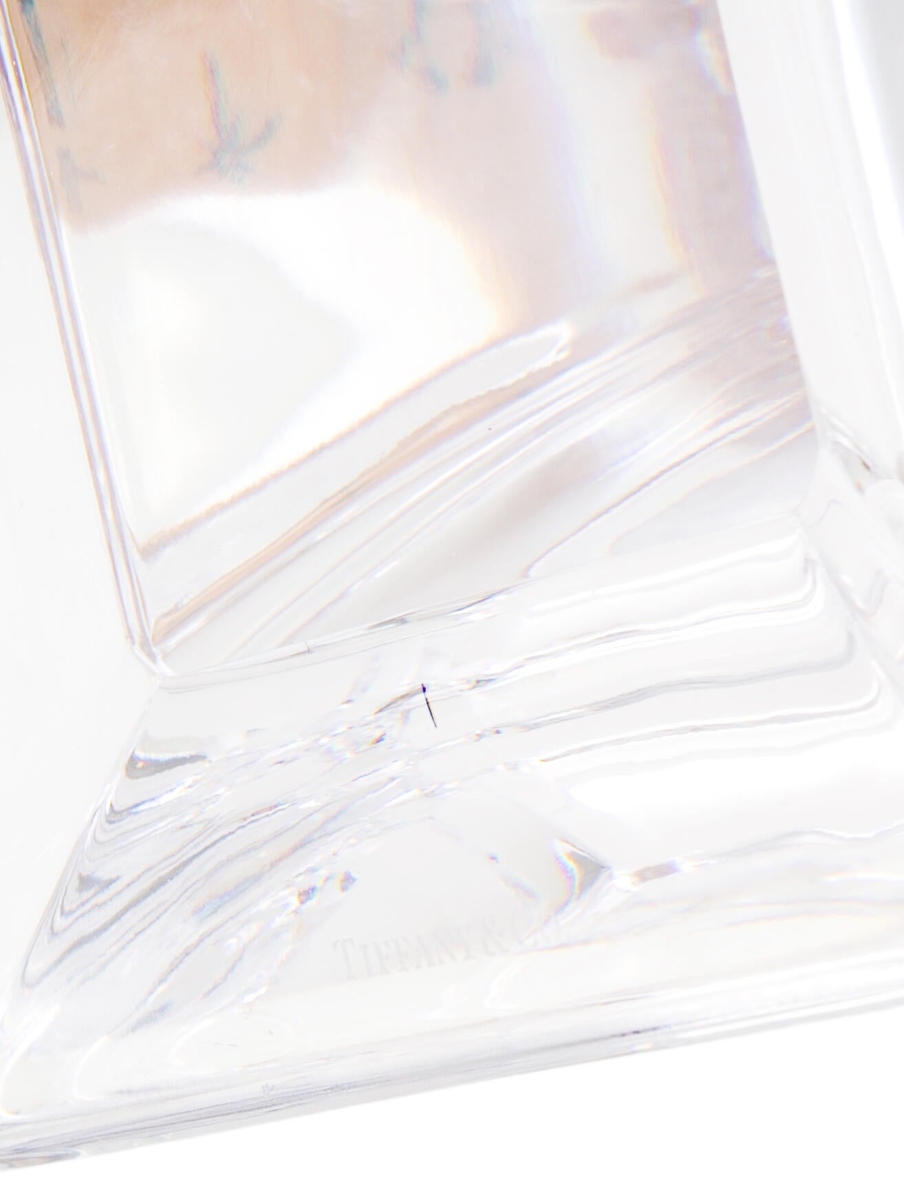 Tiffany & Co. Crystal Glass Square Candlestick